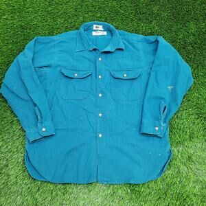 Vintage 80s Western Chamois Button Shirt 2XL 26x31 USA